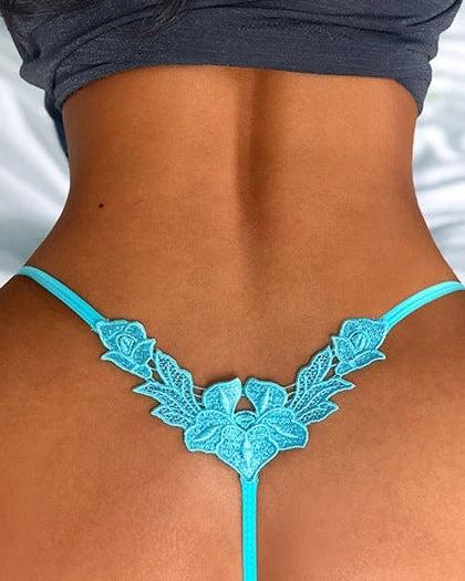 Evelindra – Rose Lace T-Back Thong
