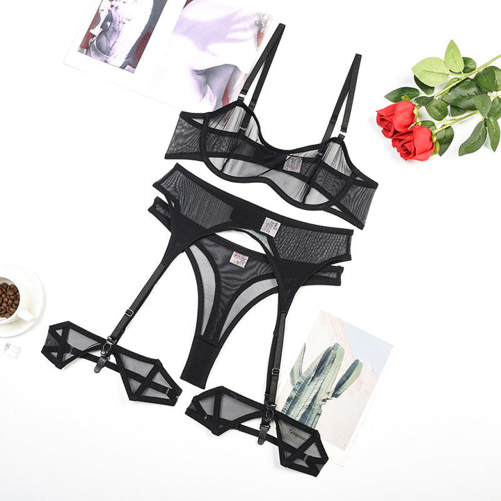 Mirabelle – Black See-Through Lingerie Set