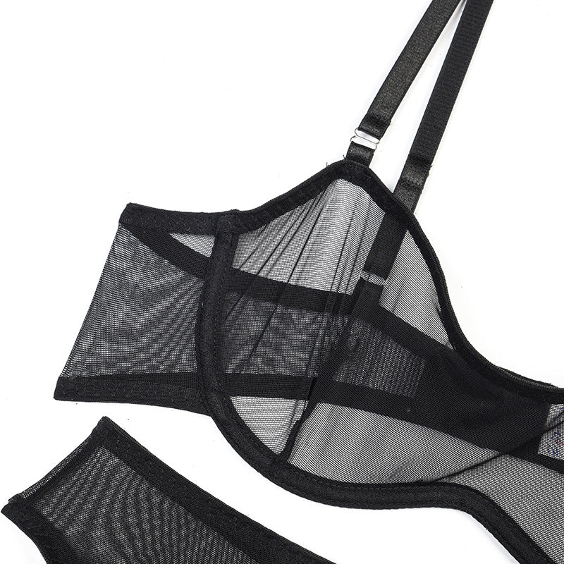 Mirabelle – Black See-Through Lingerie Set