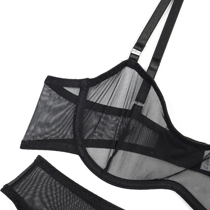 Mirabelle – Black See-Through Lingerie Set