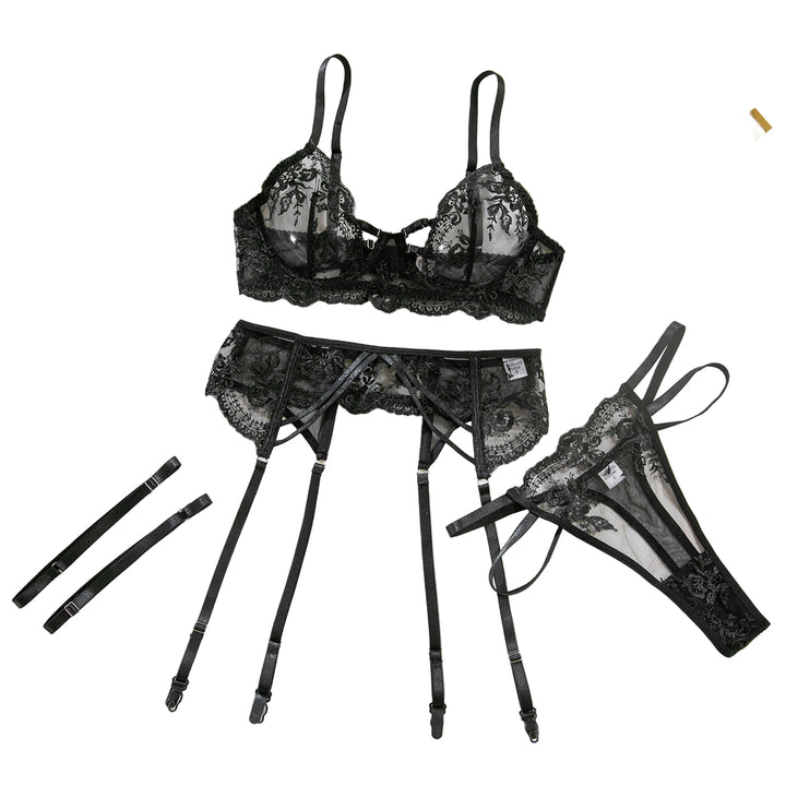 Liora – Midnight Bloom Lingerie Set