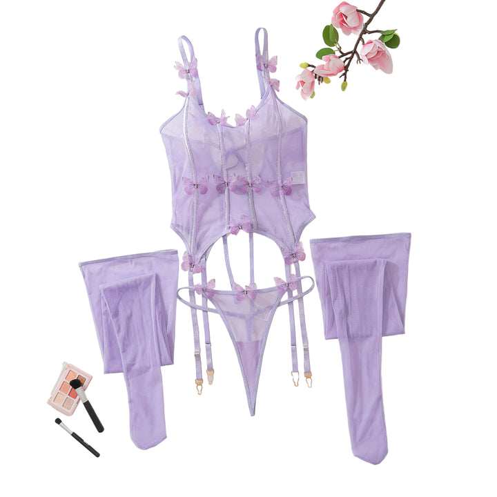 Sylvara – Lavender Butterfly Lingerie Set