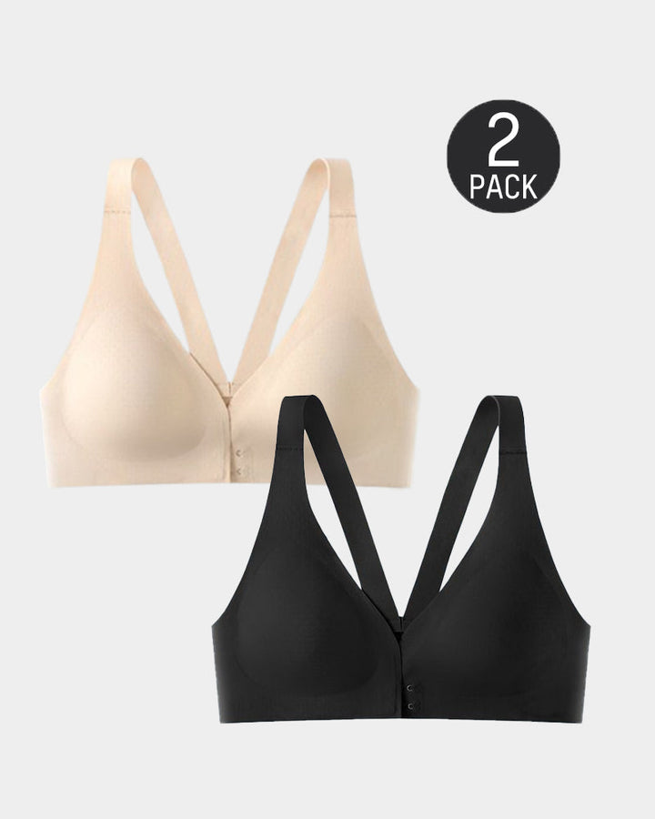 Auralisse – Deep V Front Closure Push-Up Bra