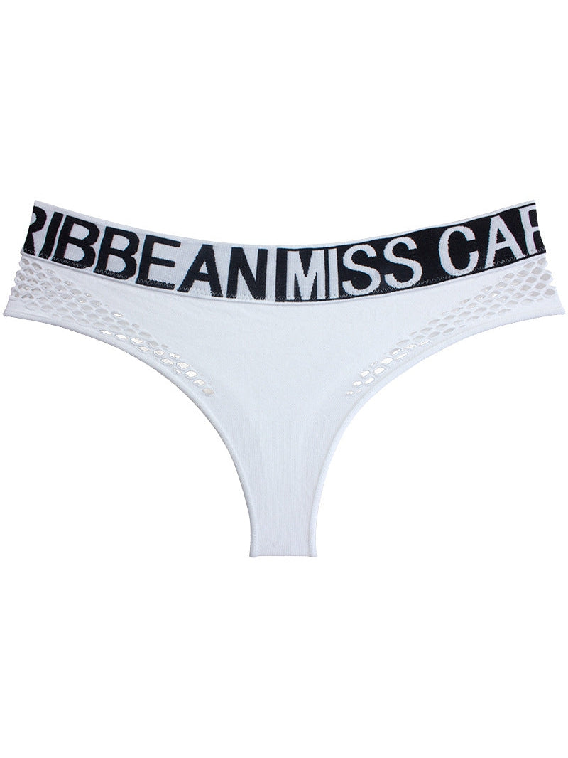 Floravyntra – Letter Print Net Underwear