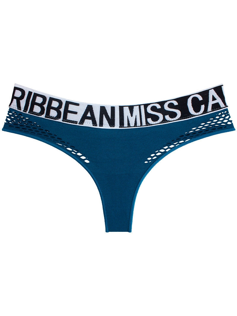 Floravyntra – Letter Print Net Underwear
