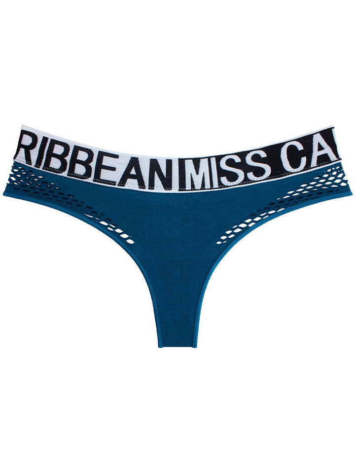 Floravyntra – Letter Print Net Underwear