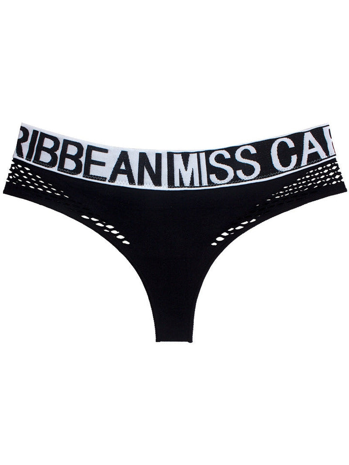 Floravyntra – Letter Print Net Underwear