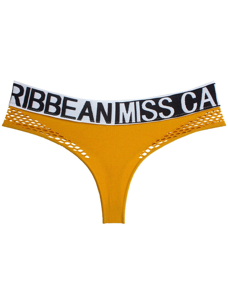 Floravyntra – Letter Print Net Underwear