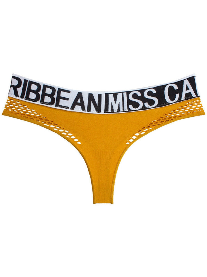 Floravyntra – Letter Print Net Underwear