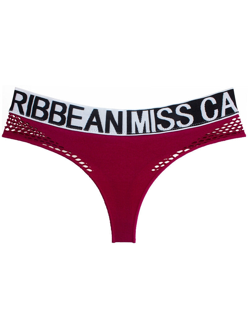 Floravyntra – Letter Print Net Underwear