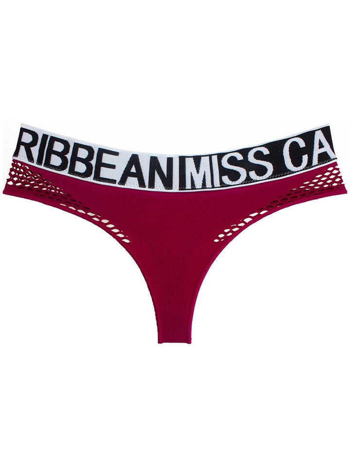 Floravyntra – Letter Print Net Underwear