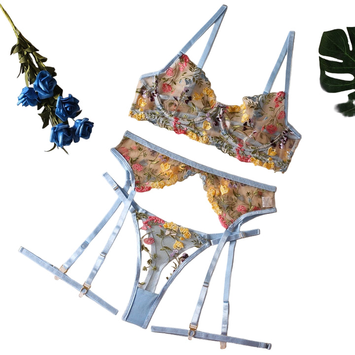 Clarissa – Boho Embroidered Lingerie Set
