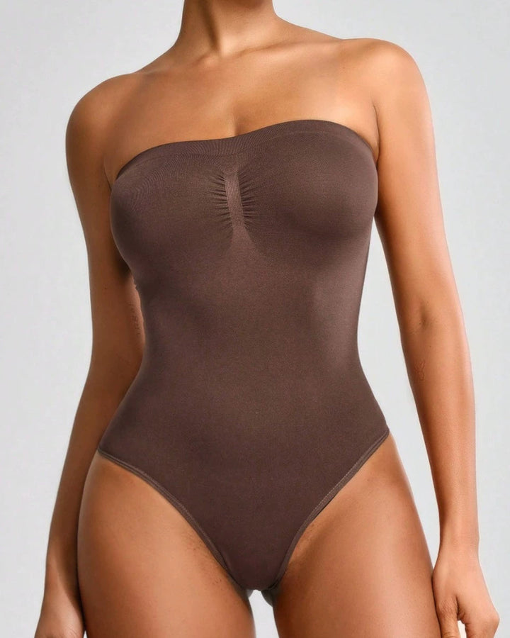 Serenyllisca – Strapless Seamless Thong Bodysuit