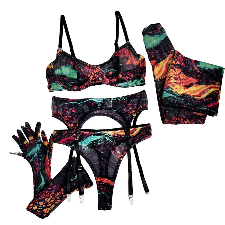 Lyra – Cosmic See-Through Lingerie Set