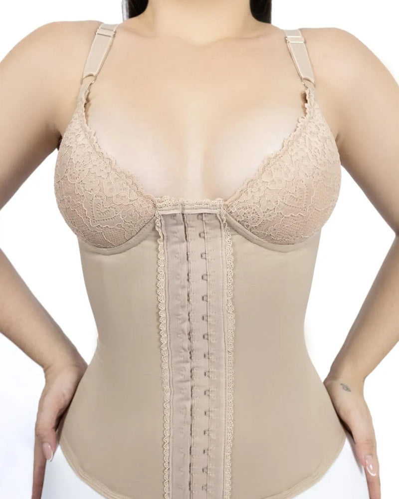 Serenyxia – Seamless Satin Steel Bone Corset Bustier