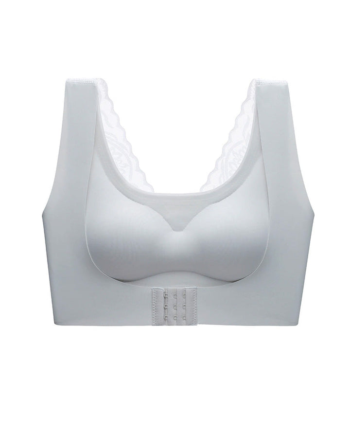 Elyssara – Seamless Front Button Lace Bra