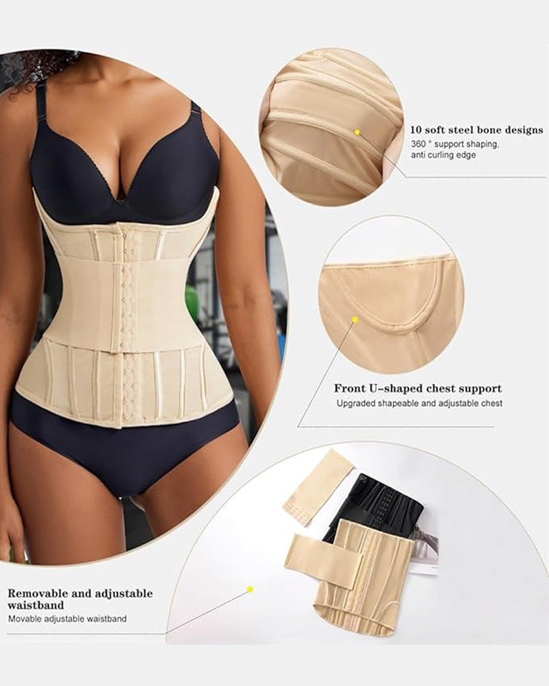 Sylvarenneira – Steel Bone Waist Trainer Bodysuit