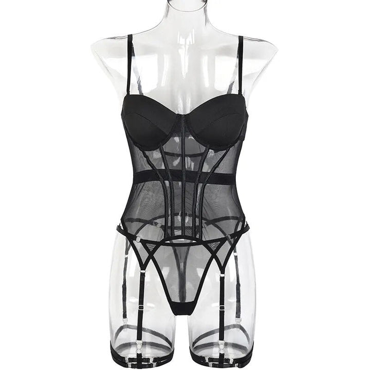 Selena – Satin Bustier Lingerie Set