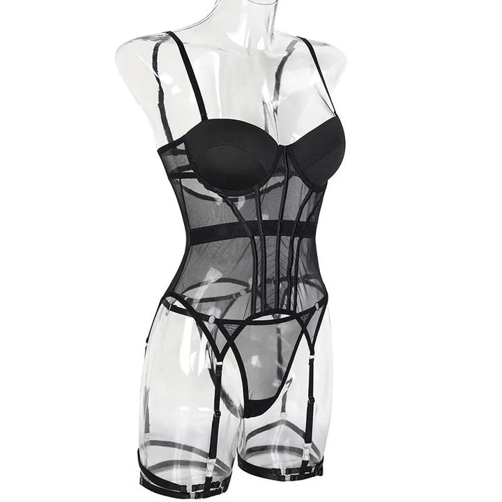 Selena – Satin Bustier Lingerie Set