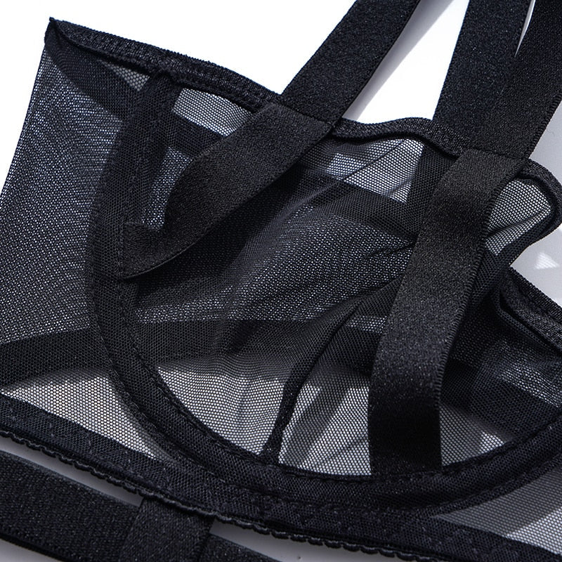 Isolde – Black Strappy Lingerie Set
