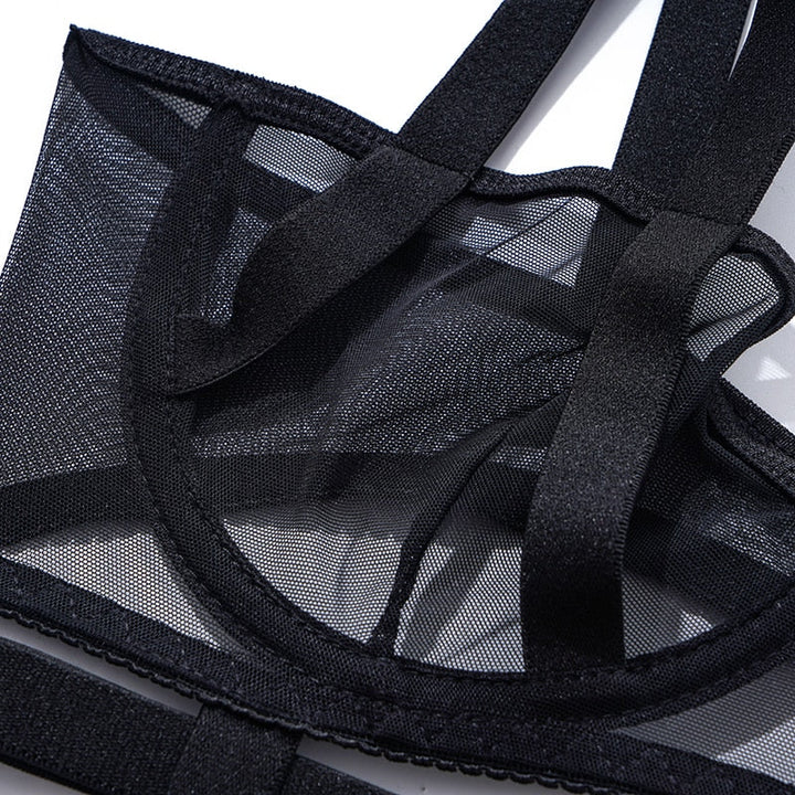 Isolde – Black Strappy Lingerie Set