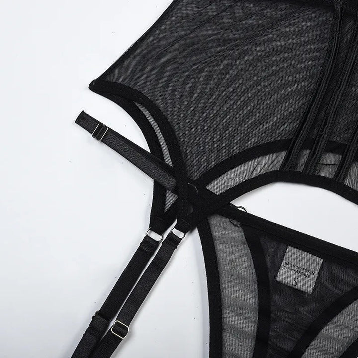 Selena – Satin Bustier Lingerie Set