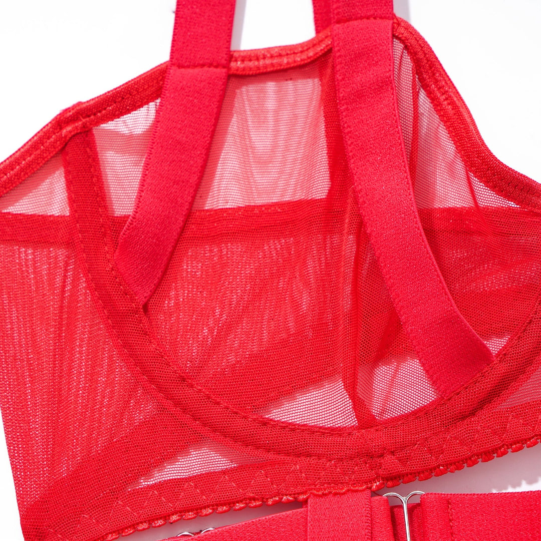Valentina – Red Strappy Lingerie Set