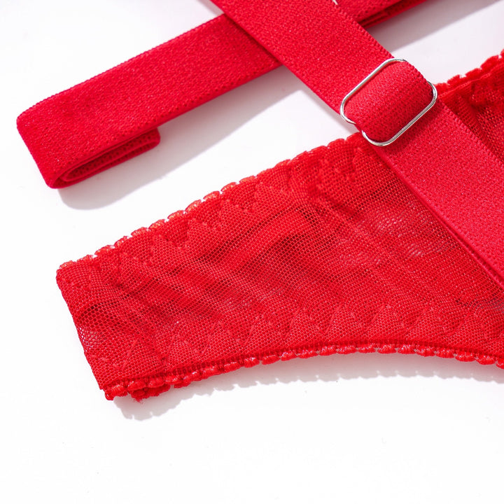 Valentina – Red Strappy Lingerie Set