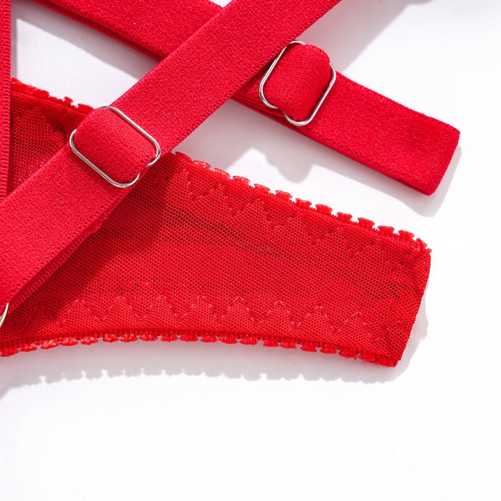 Valentina – Red Strappy Lingerie Set