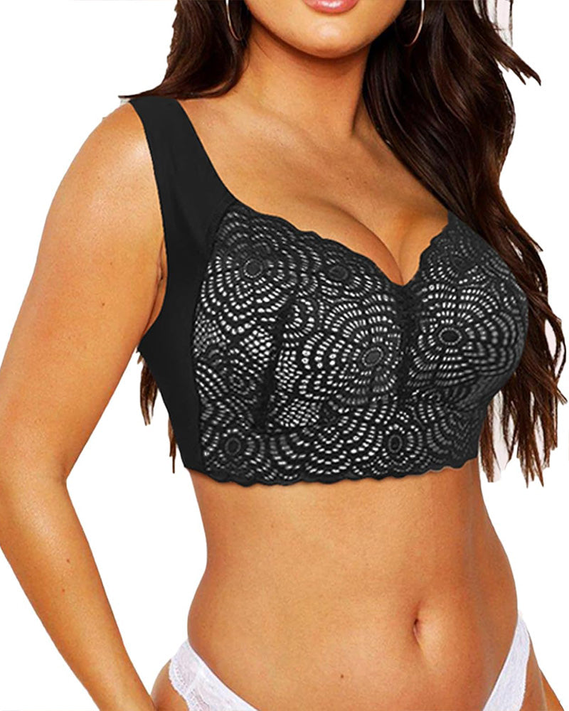 Floravessia – Full-Figure Seamless Lace Bra