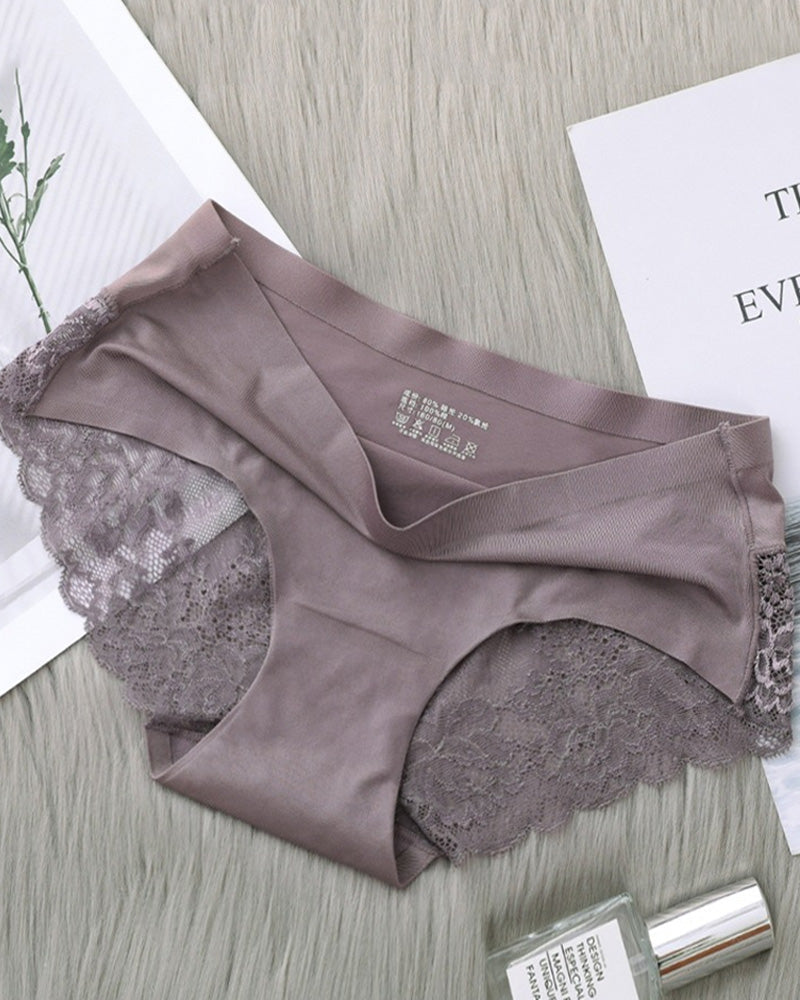 Florenyra – Ice Silk Lace Low-Rise Briefs