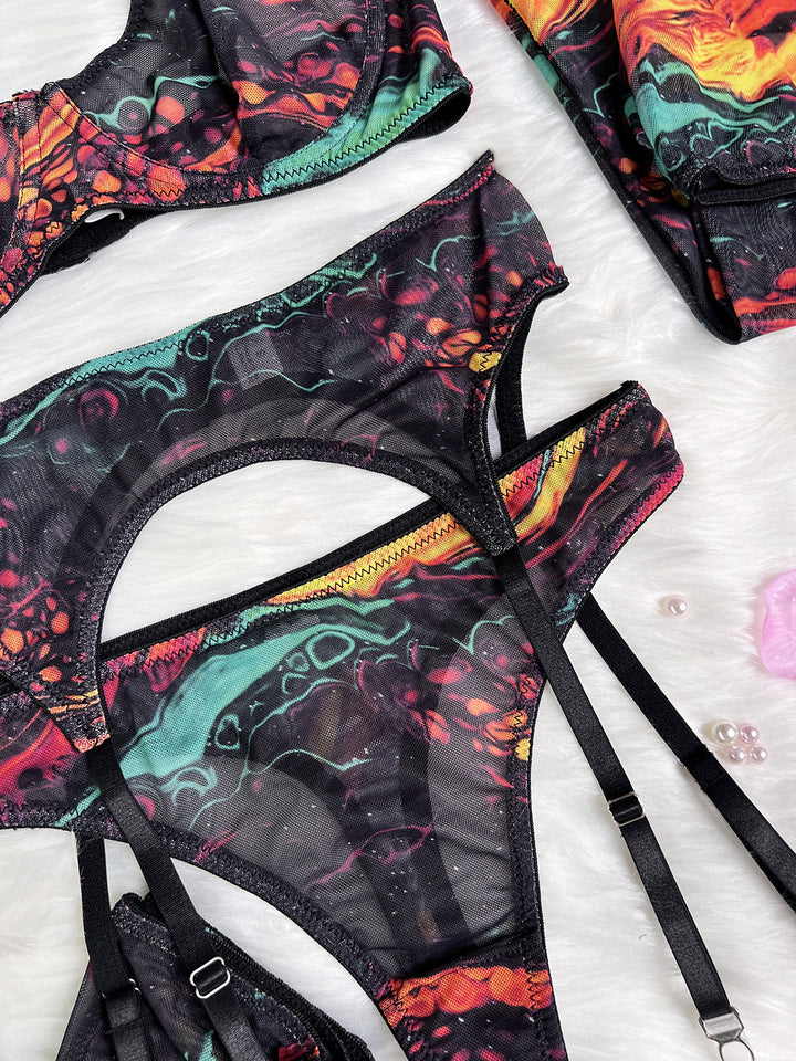 Lyra – Cosmic See-Through Lingerie Set