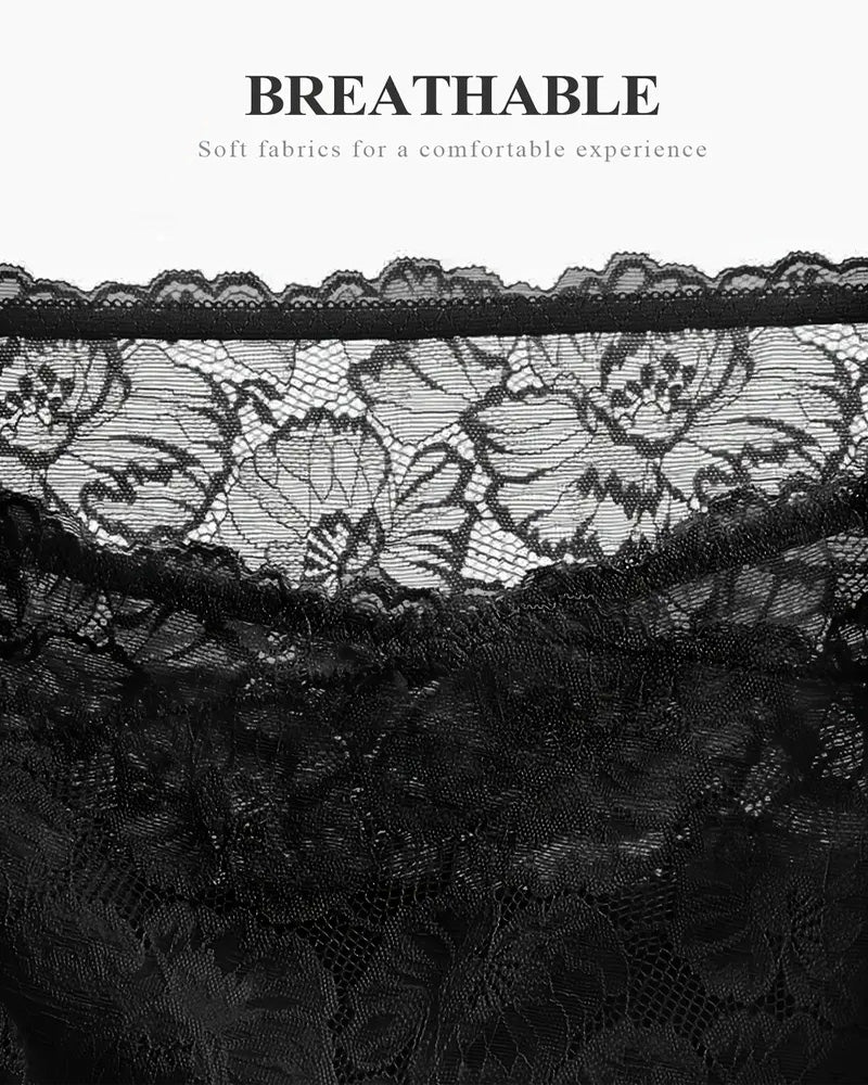 Sylvarenneyae – Five-Pack Lace High-Waist Briefs