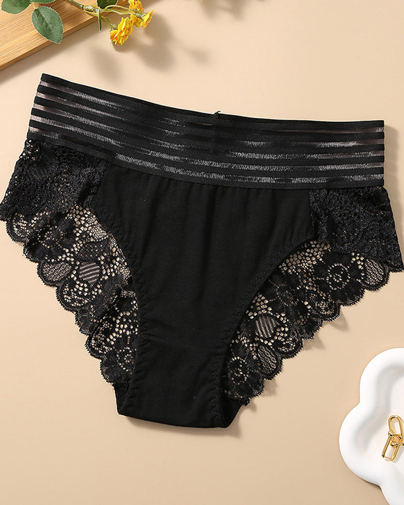 Cyralissevia – High-Waist Lace Seamless Panties