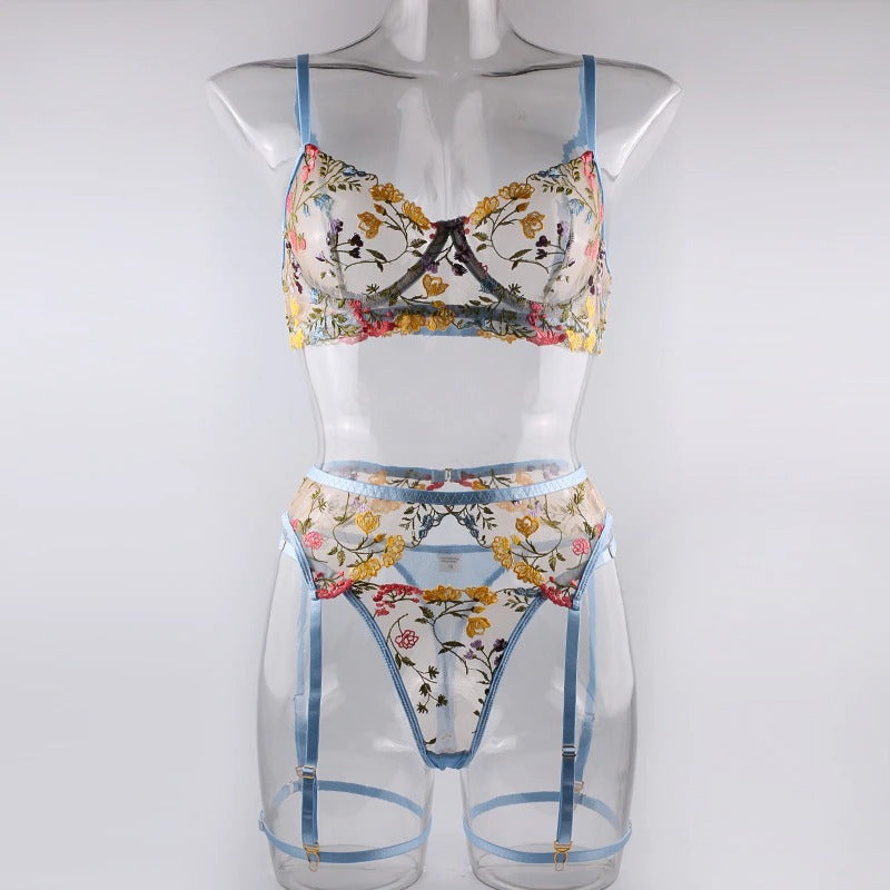 Clarissa – Boho Embroidered Lingerie Set