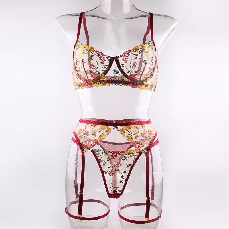Serena – Boho Embroidered Lingerie Set