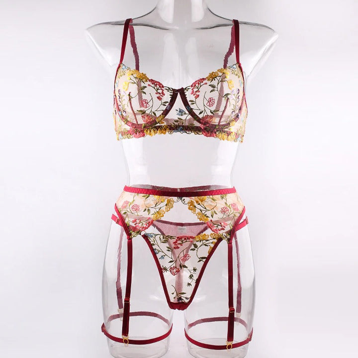 Serena – Boho Embroidered Lingerie Set