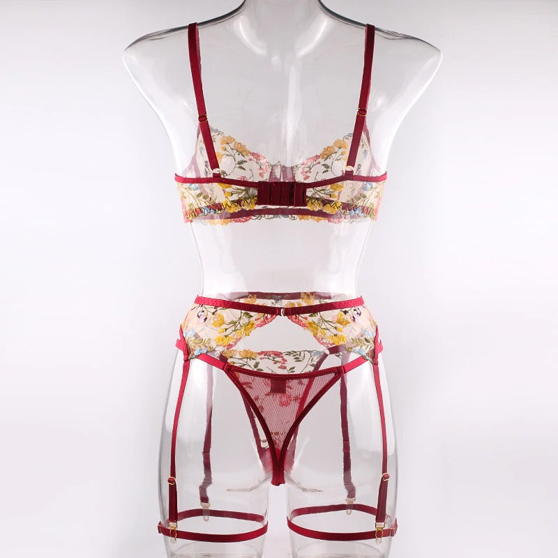 Serena – Boho Embroidered Lingerie Set