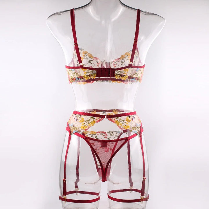 Serena – Boho Embroidered Lingerie Set