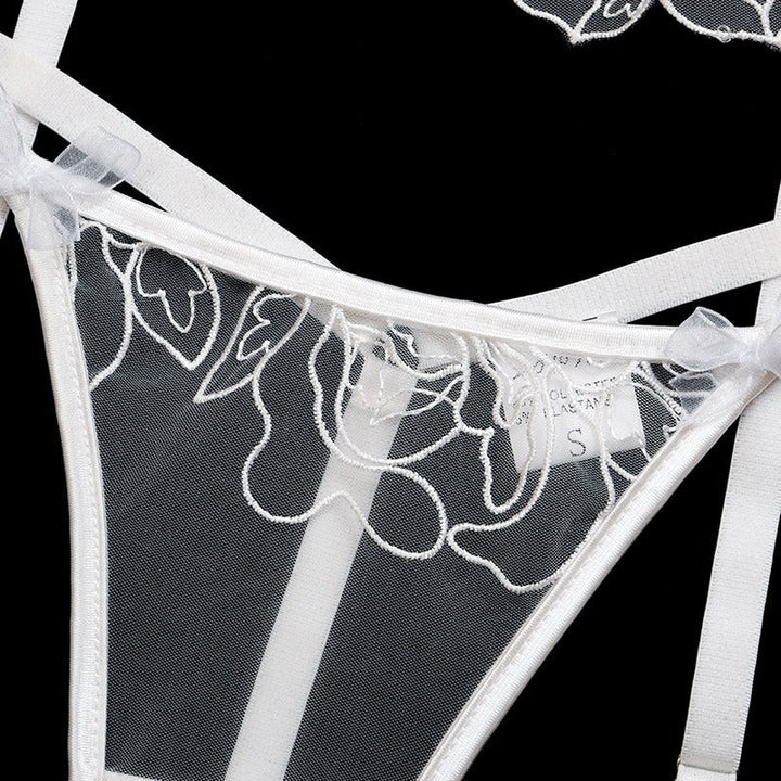Liliana – White Flower Bridal Lingerie Set