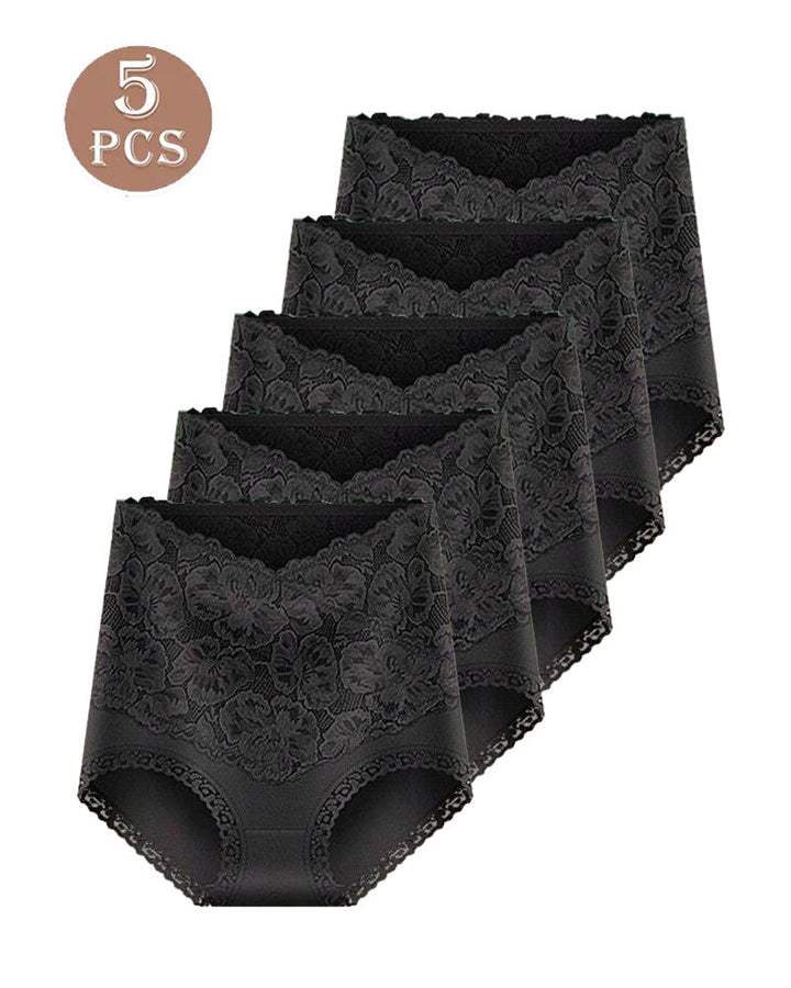 Sylvarenneyae – Five-Pack Lace High-Waist Briefs