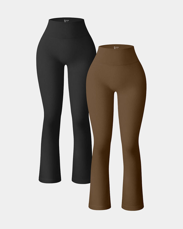Calisandrae – Two-Pack High-Waist Flare Leggings