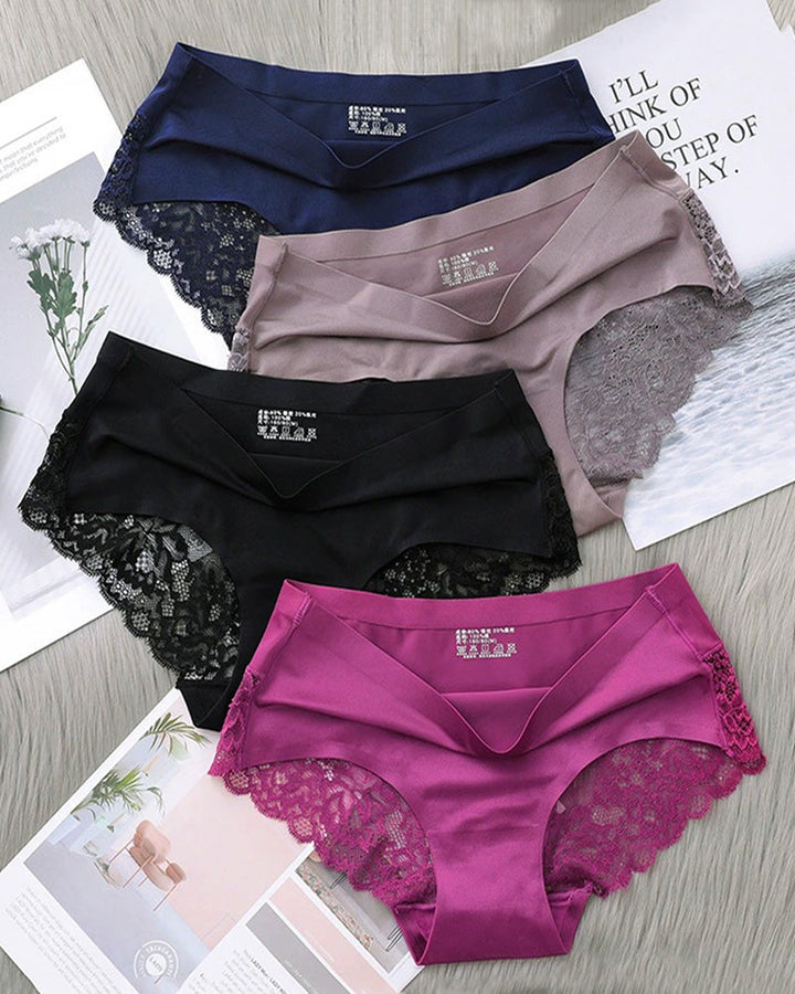 Florenyra – Ice Silk Lace Low-Rise Briefs
