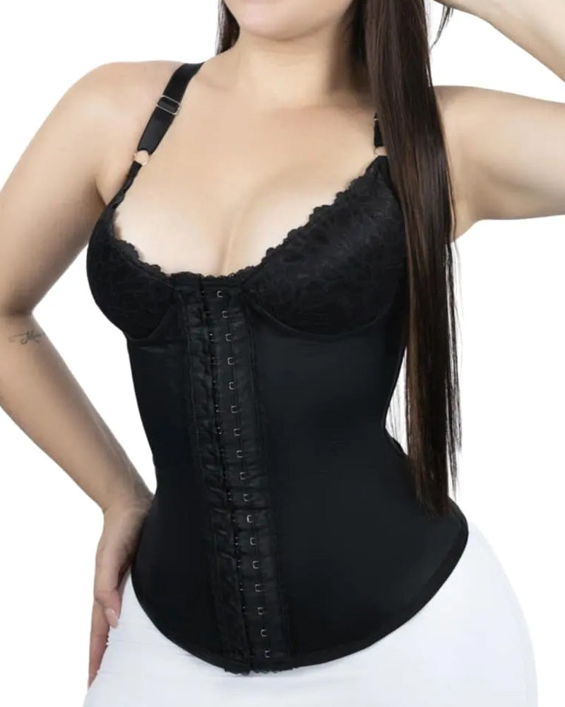 Serenyxia – Seamless Satin Steel Bone Corset Bustier
