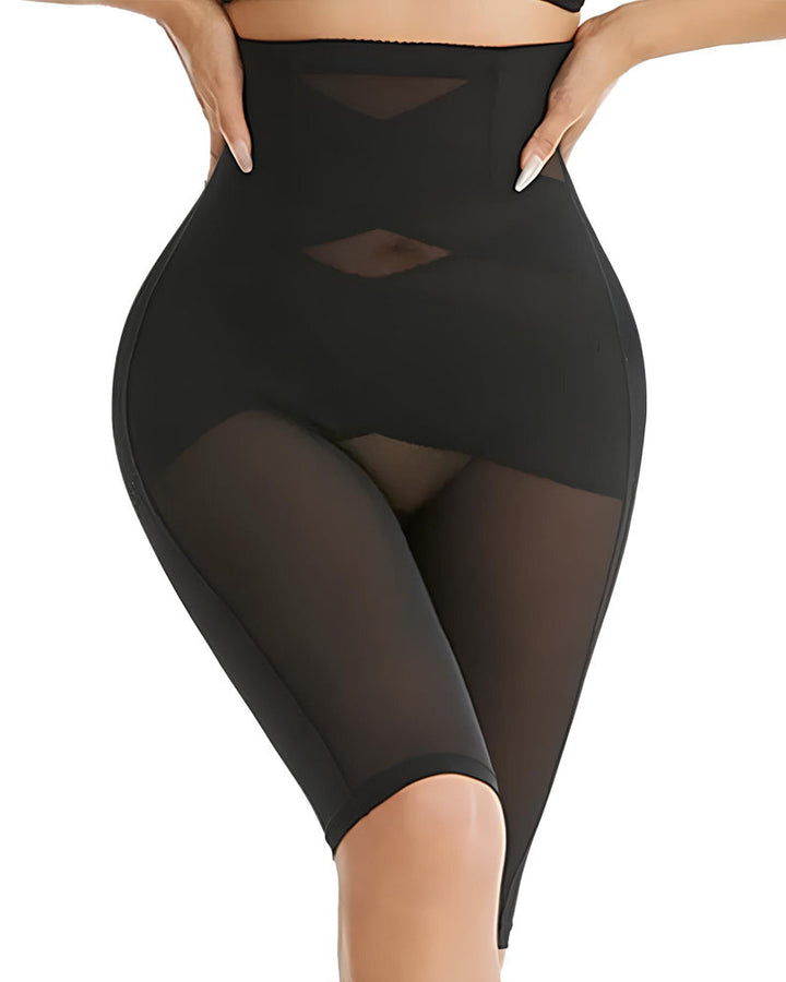 Melanisse – High-Waist Mesh Shaping Tights