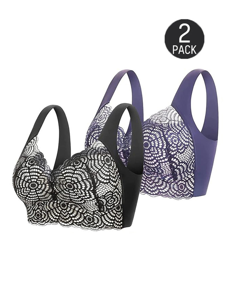 Floravessia – Full-Figure Seamless Lace Bra