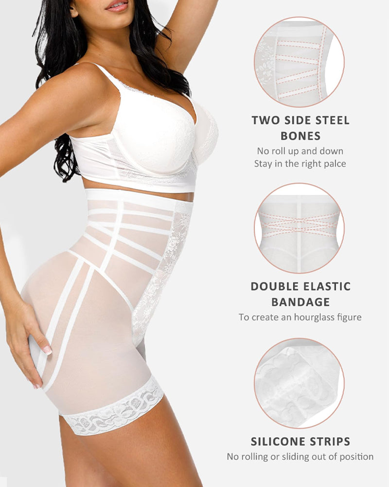 Auryndelle – High-Waist Lace Shaping Shorts
