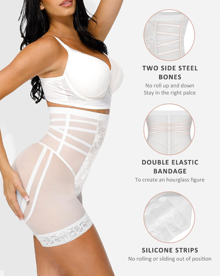 Auryndelle – High-Waist Lace Shaping Shorts