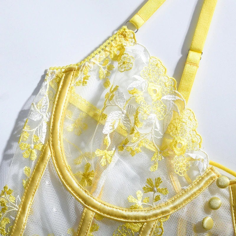 Aurora – Floral Embroidery Bodysuit