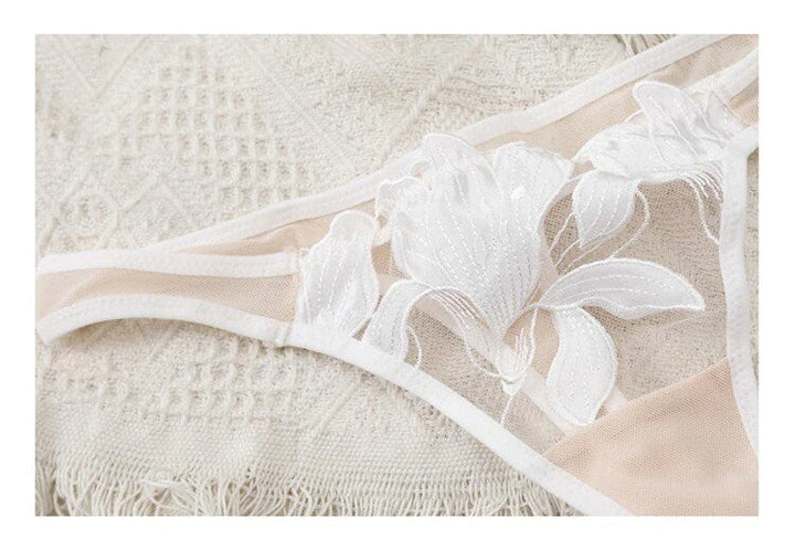 Evangeline – White Lace Embroidered Set